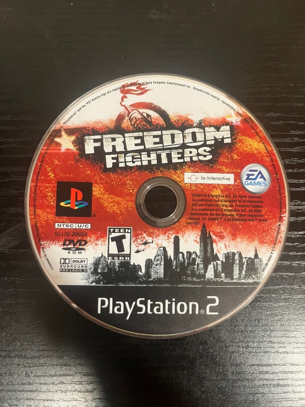 Freedom Fighters (Sony PlayStation 2, 2003) Disc Only